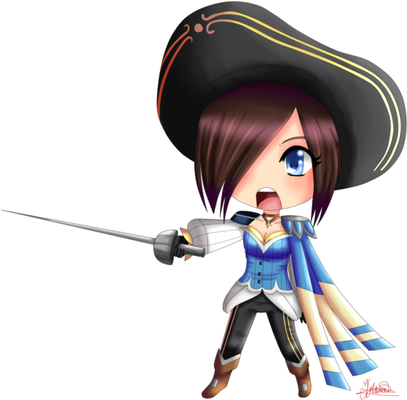 Fiora Chibi - League Of Legends (630x608), Png Download