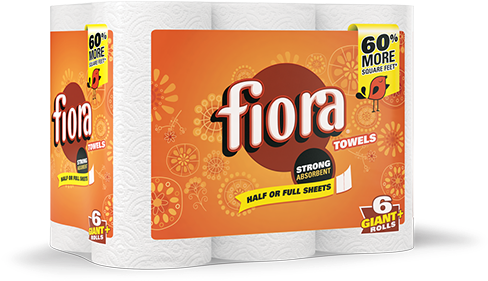 Fiora® Paper Towel Giant Rolls - Fiora Paper Towels Mega Rolls (500x500), Png Download