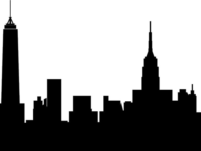 Drawn Skyline Transparent - Skyline City Silhouette (640x480), Png Download
