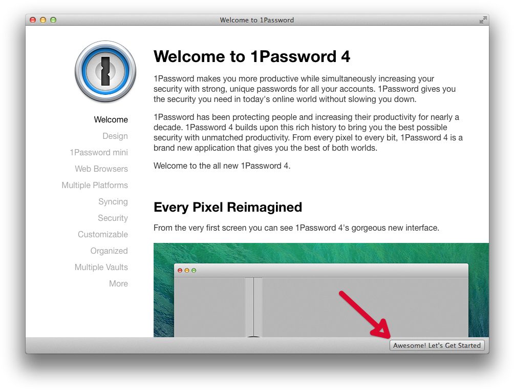 What Happens After You Click The Awesome Let's Get - 1password (1019x776), Png Download