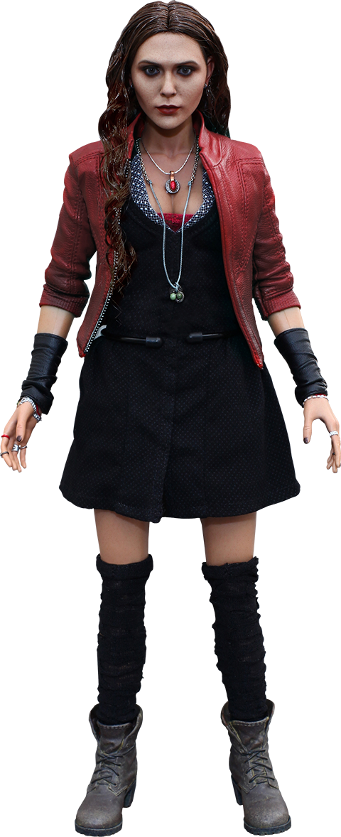 Scarlet Witch Action Figure - Hot Toys 1:6 Scale Scarlet Witch Avengers Age Of Ultron (480x1178), Png Download