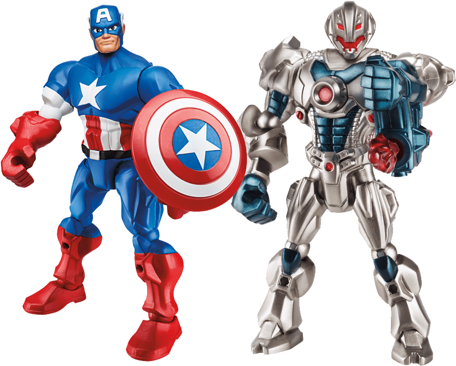 Avengers Age Of Ultron Captain America And Ultron - Marvel Super Hero Mashers Ultron (1000x800), Png Download