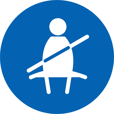 Seatbelt Suspended Load - Mta A Train Logo (380x380), Png Download