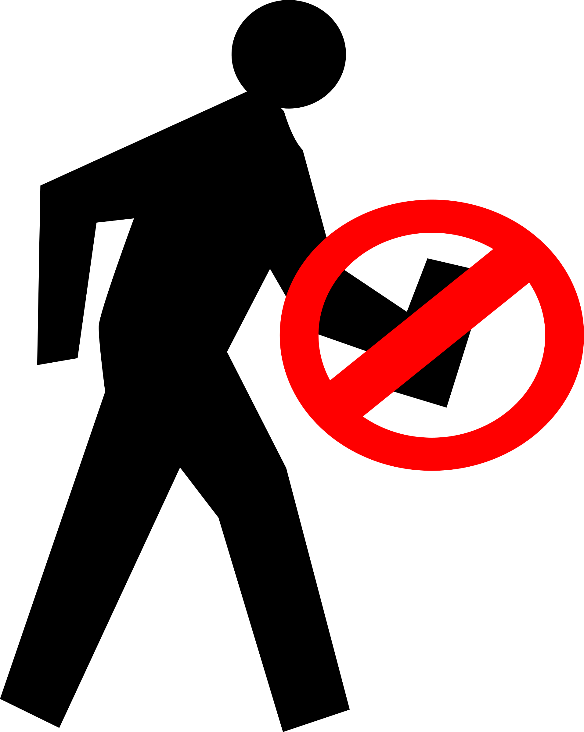 This Free Icons Png Design Of No Smartphone Walking (1914x2400), Png Download