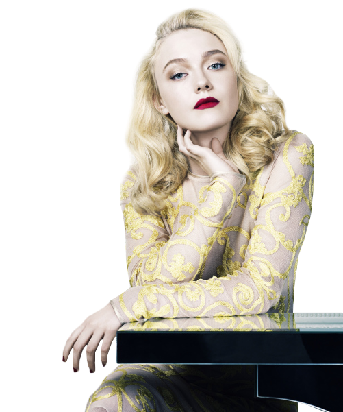 Dakota Fanning - Dakota Fanning Elle Magazine (500x648), Png Download
