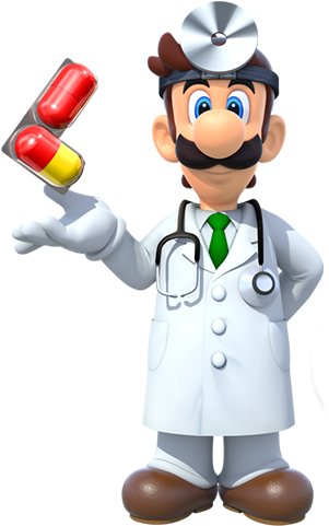 Image Image Image - Dr Mario Miracle Cure Luigi (305x490), Png Download