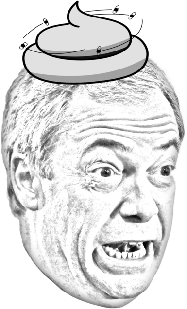 Nigel "poop-barrage" Farage - Sketch (690x690), Png Download