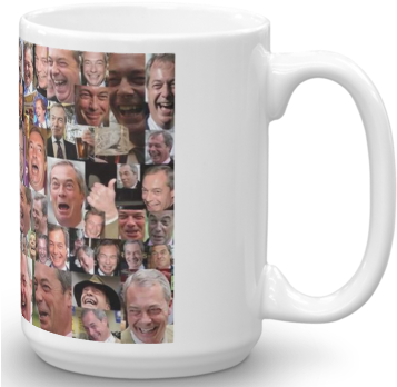Infinite Nigel Farage Mug - Pink Fri-yay Mug - 15oz (366x356), Png Download