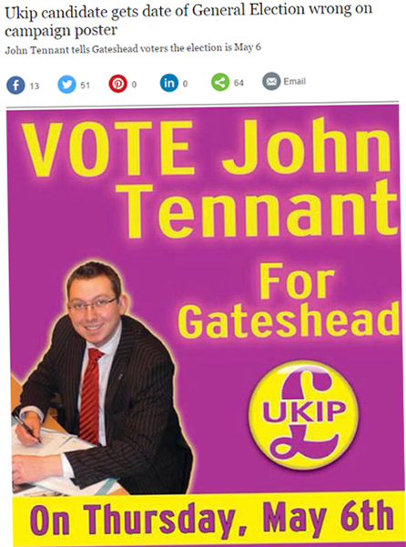 “ukip Candidate Gets Date Of General Election Wrong - Poster (540x600), Png Download