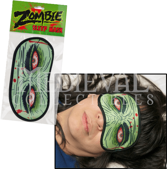 Zombie Eyes Undead Novelty Sleep Mask Polyester With - Funny Eye Cover (600x600), Png Download