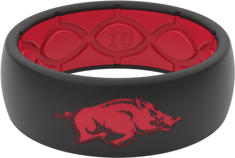 Arkansas Razorbacks Collegiate Silicone Rings - Arkansas Silicone Ring (1215x810), Png Download