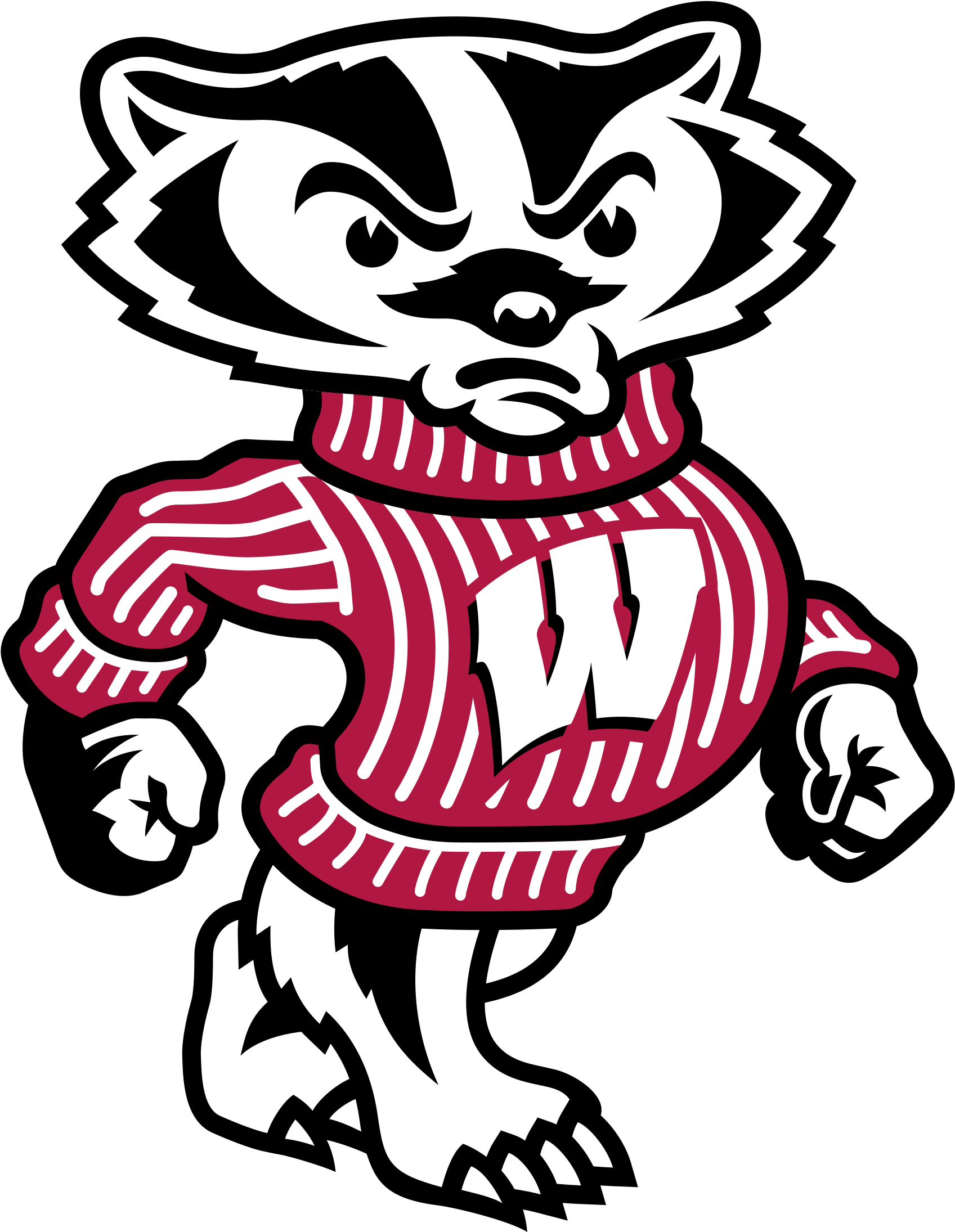 Wisconsin Badgers Logo Png Transparent - Badgers Wisconsin (2400x2400), Png Download