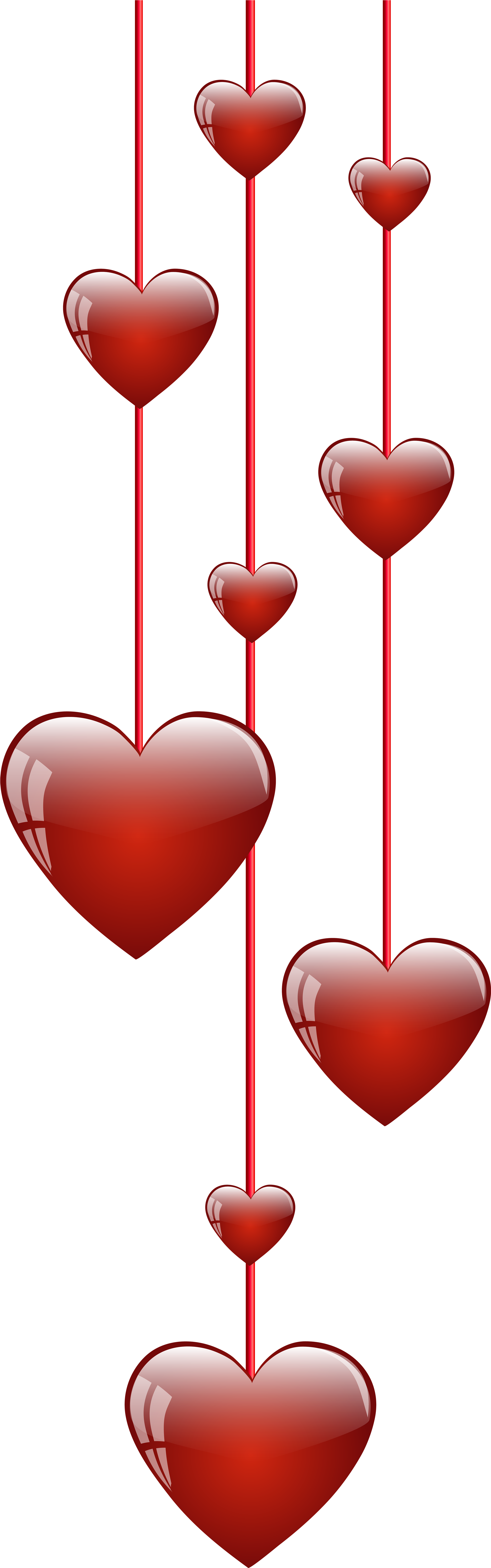 Tborges Happypeople Haertballoons - Hanging Hearts (200x600), Png Download