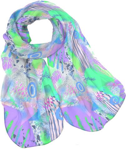 Pearl Joy Design From Joyce Nadine - Scarf (410x480), Png Download