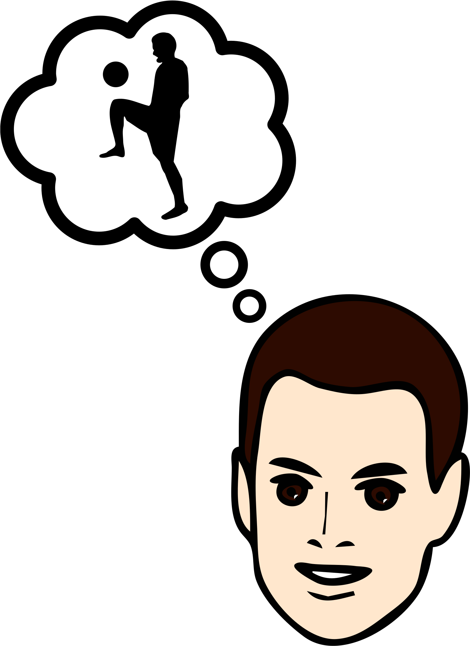 This Free Icons Png Design Of Thinking About Playing (1733x2400), Png Download