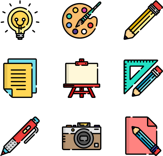 Painting Tools - Art Tools Png Vector (600x564), Png Download
