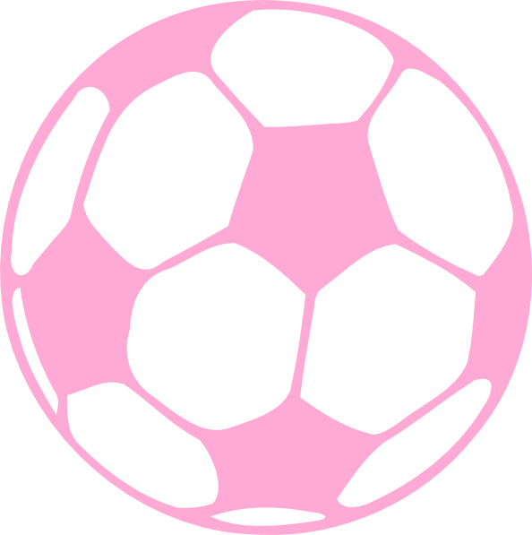 Pink Soccer Ball Clip Art (594x597), Png Download