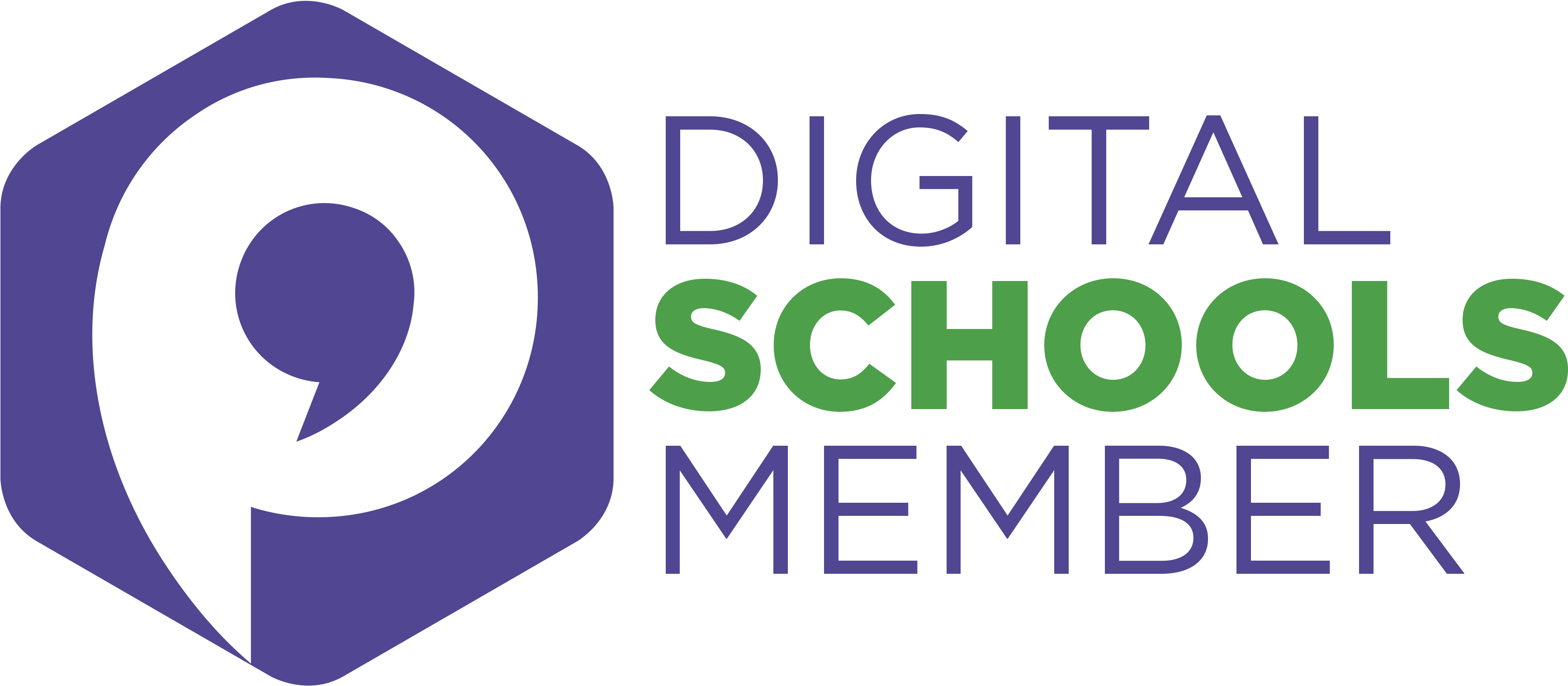 Digital Schools Logo - Digital Schools Member (3491x1565), Png Download