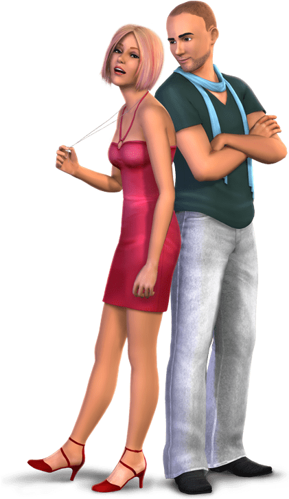 The Sims Couple Png - Pareja Png (1319x828), Png Download
