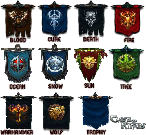 Banners - Clash Of Kings Alliance Banners (504x466), Png Download
