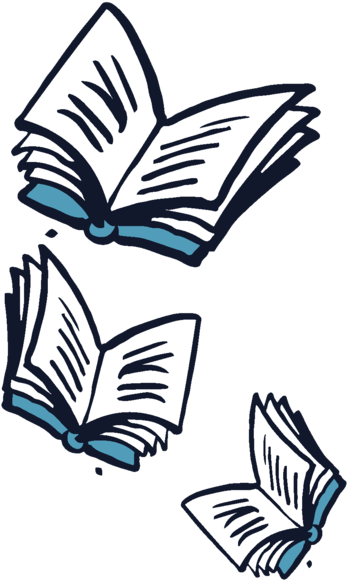 Flying Books (1000x1000), Png Download