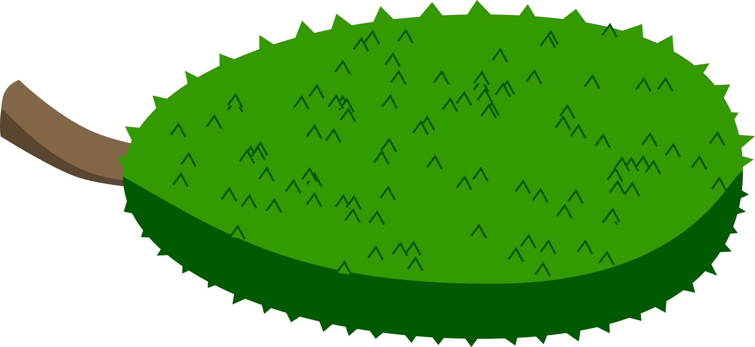 Fruit Clipart Jackfruit - Clipart Image Of Jackfruit (2400x1105), Png Download