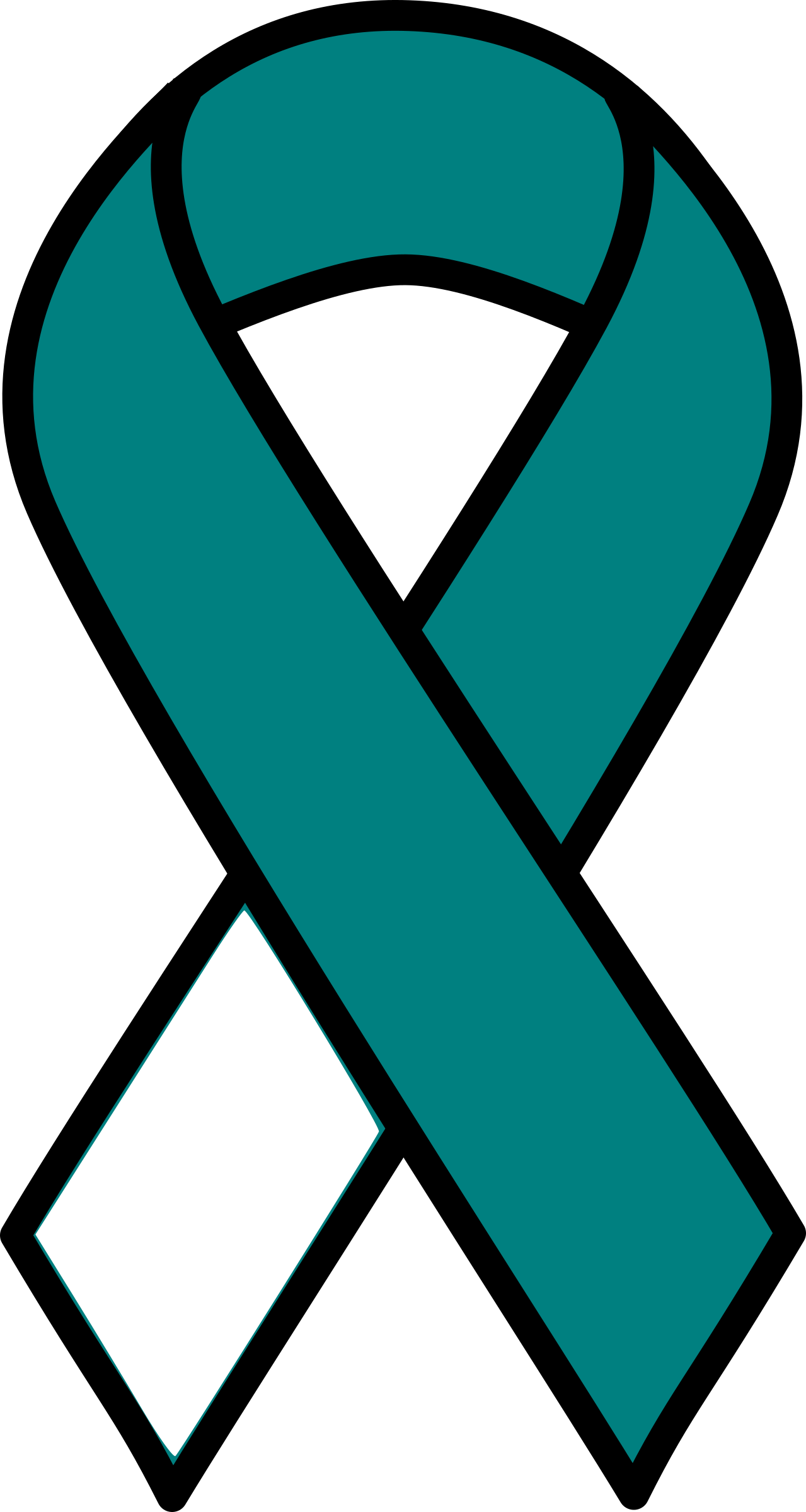Clipart - Cervical Cancer Ribbon (1279x2400), Png Download