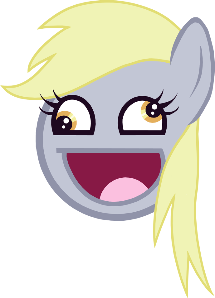 Derpy Hooves Rainbow Dash Applejack Pony Princess Luna - My Little Pony Awesome Face (689x956), Png Download