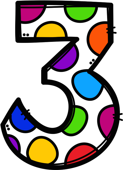 Rainbow Dot White 3 - Numeros Melonheadz (604x805), Png Download