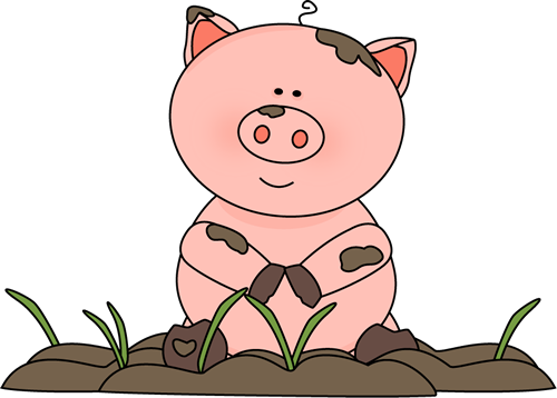 Clipart Pig Spring Photo - Pig Clipart Free (500x358), Png Download