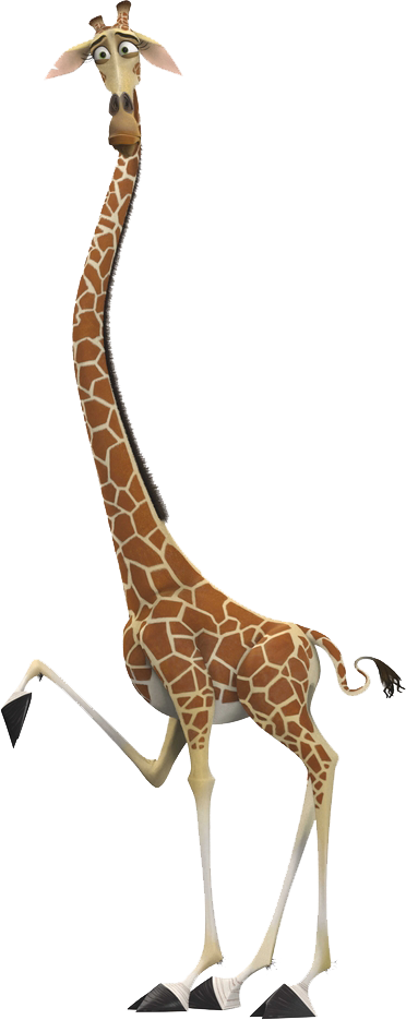 Download - Melman Madagascar (372x935), Png Download