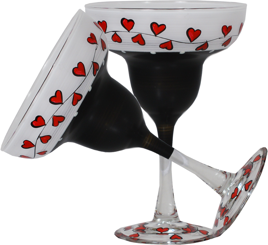 Heart Vine Margarita Set Of - Golden Hill Studio Heart Vine Margarita (600x600), Png Download