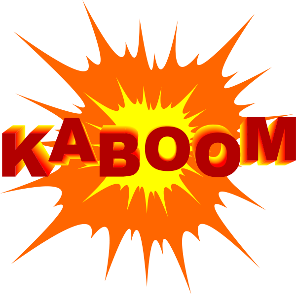 Bomb Clipart Boom - Bomb Explosion Clip Art (600x597), Png Download