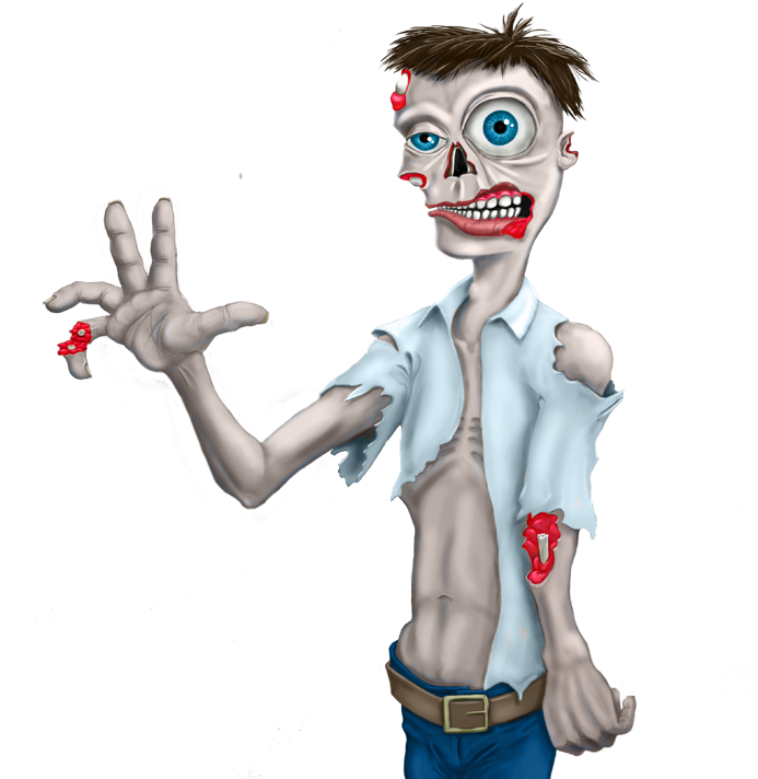 Zombie - Cartoon (740x740), Png Download