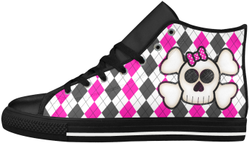 Kawaii Skull And Crossbones By Artformdesigns Aquila - Niwaho Shoes Custom Men's High Top Shoes Personalized (500x500), Png Download