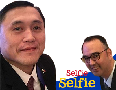 Bong Go And Allan Cayetano Selfie - Bong Go (400x400), Png Download