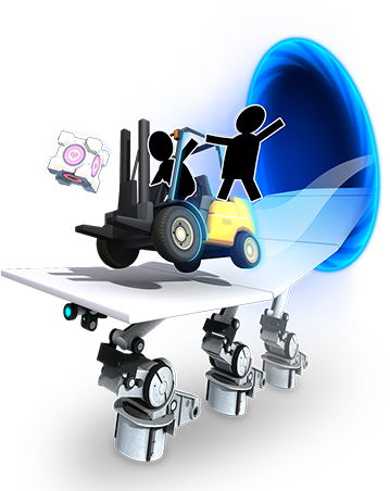 Enter The Aperture Science Enrichment Center And Experience - Portal Bridge Constructor Png (360x490), Png Download