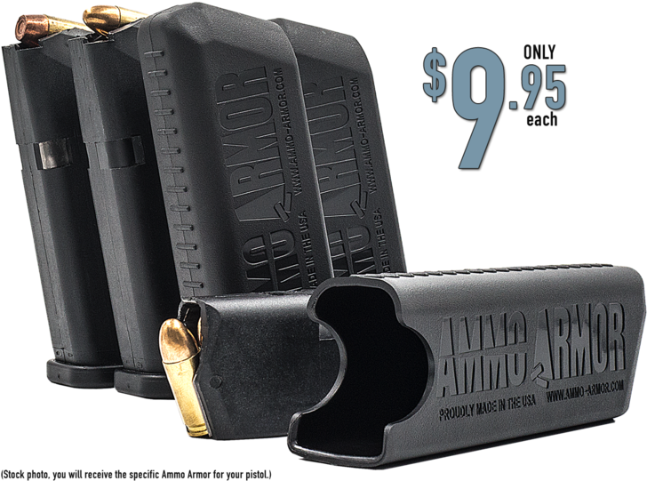 Glock 43 Ammo Armor - Ammo Magazine (500x400), Png Download