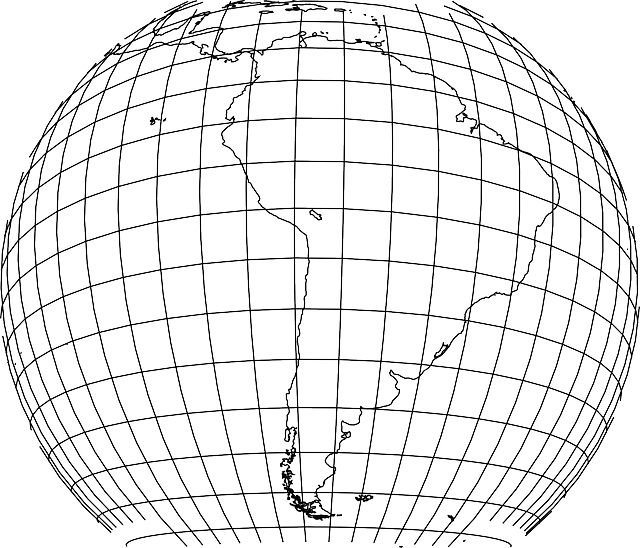 Global, Earth, Grid, South America, Continental, World - Blonde Globe Frank Ocean (640x548), Png Download