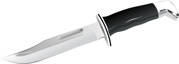 Knife Clipart Transparent - Hunting Knife Png (600x230), Png Download
