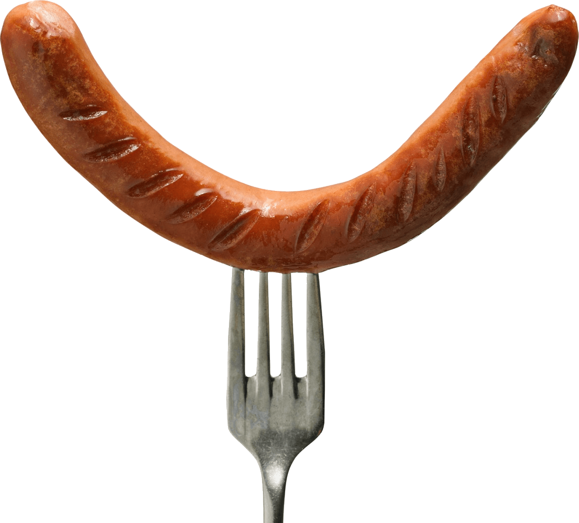 Sausage On Fork - Sausage Png (1143x1033), Png Download