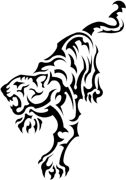 Pics Photos - Tribal Tiger Tattoo (430x600), Png Download