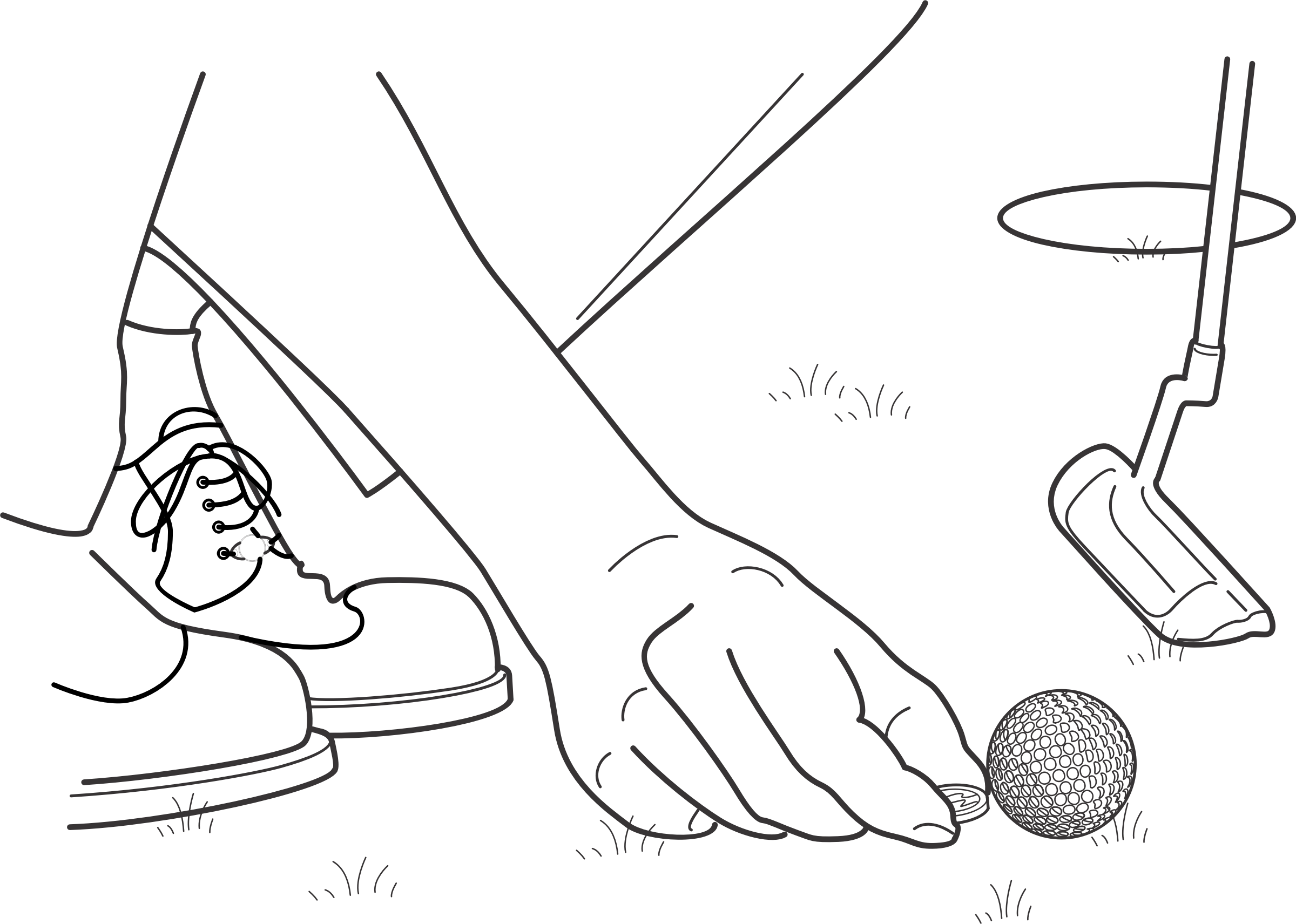 This Free Icons Png Design Of Golf Ball Location Marker (2400x1712), Png Download