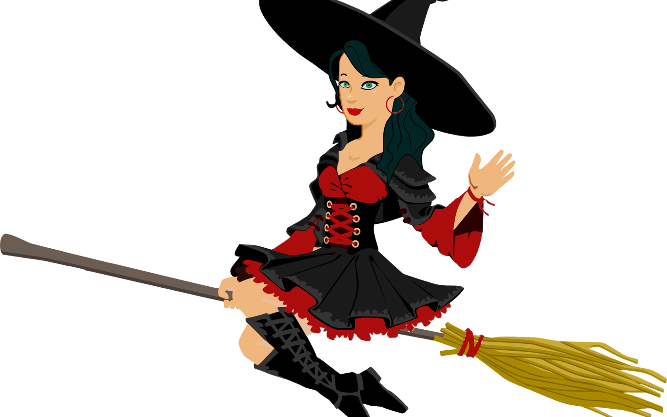 Medium Image - Witch Flying (746x506), Png Download