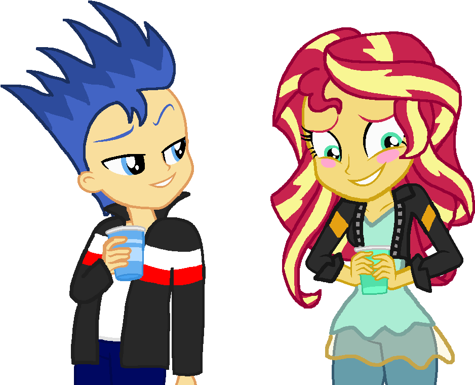 So, This Is Flash Making Sunset Blush - Visual Fan (1000x807), Png Download