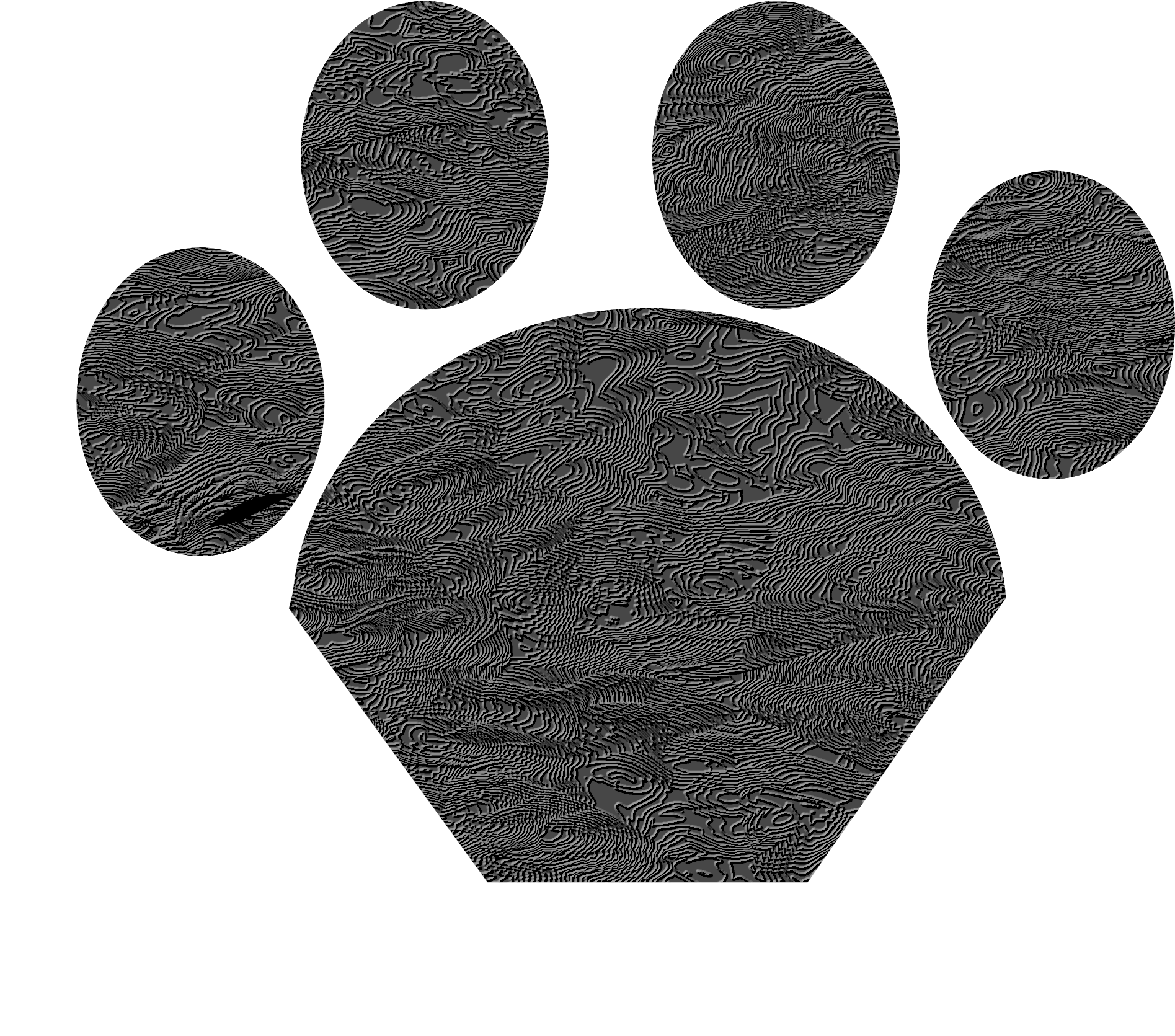 This Free Icons Png Design Of Black Cat Paw (2400x1697), Png Download