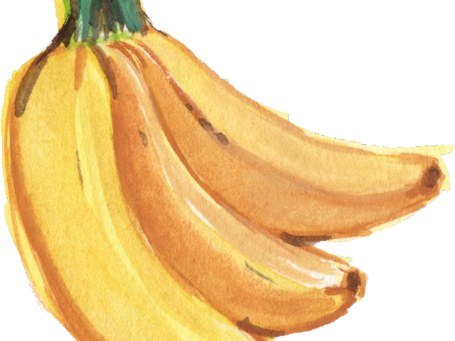 Banana Png Transparent Images - Watercolor Banana Png (640x480), Png Download