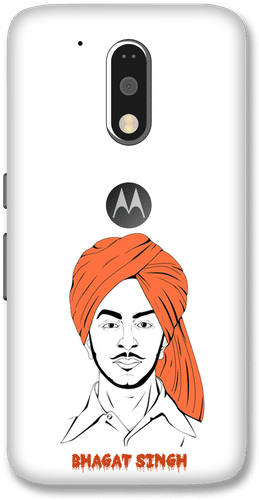 Moto G4 Plus Designer Hard Plastic Phone Cover From - Real Hero Bhagat Singh (483x530), Png Download