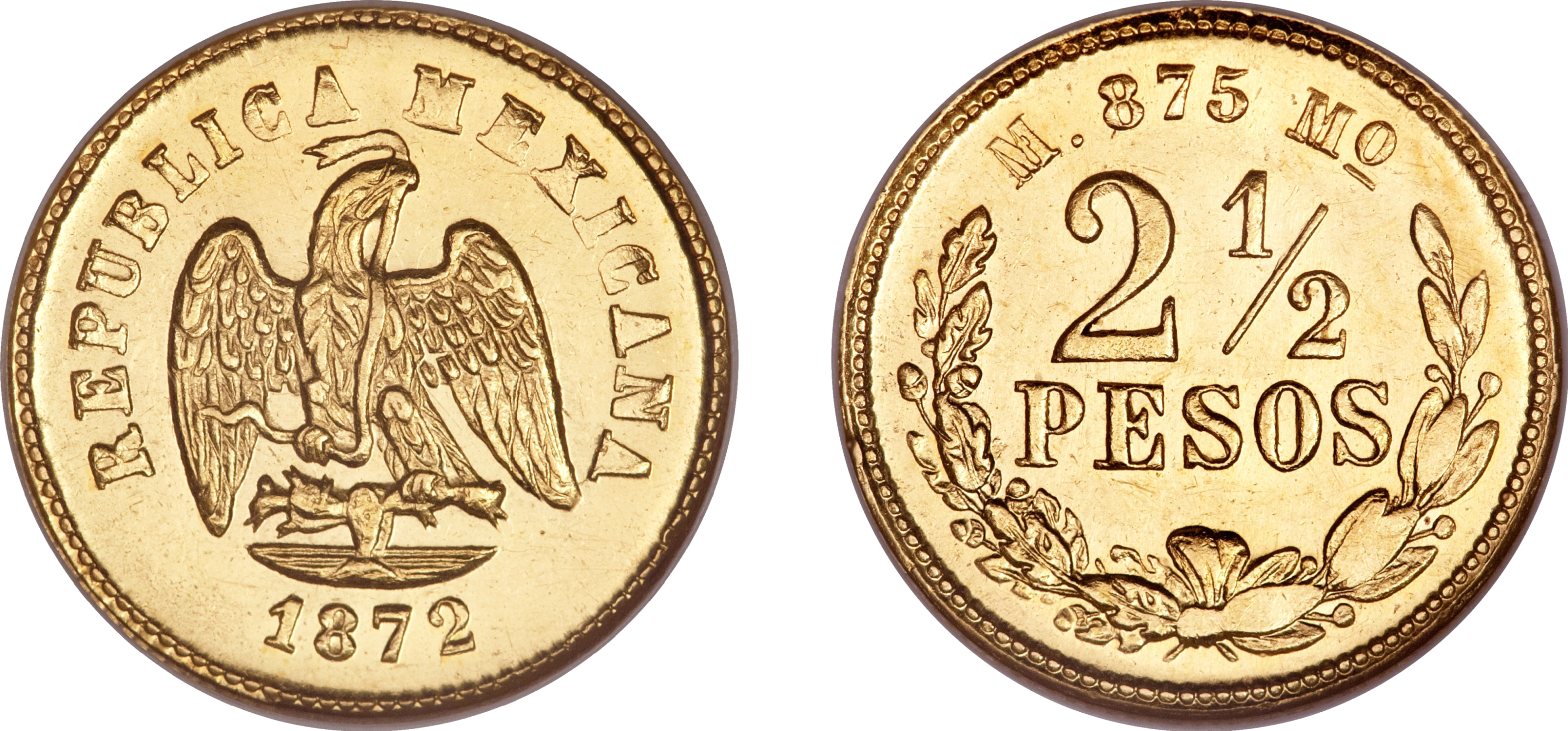 5 Pesos 1872 - Monedas De Peso Mexicano (3193x1488), Png Download
