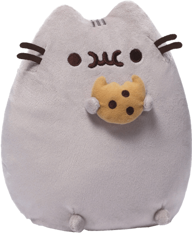 Pusheen With Cookie Plush (600x600), Png Download
